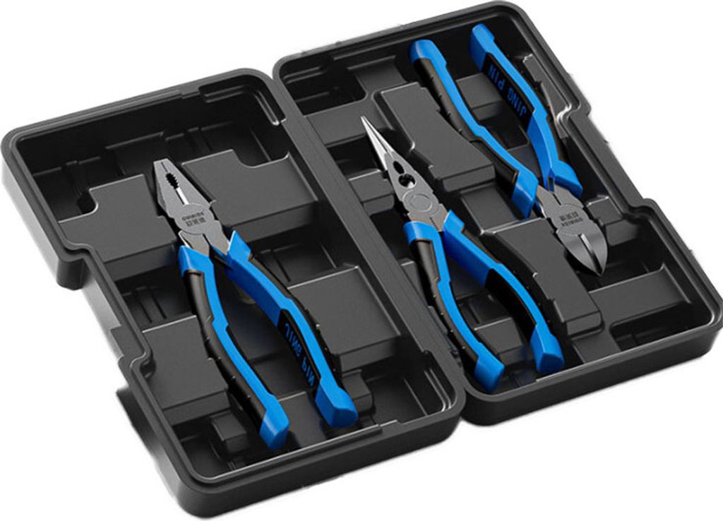 Zangenset,3 Stück Multifunktionszange, robuste 20 cm Seitenschneider, 20 cm Kombinationszange, 20,5 cm Spitzzange