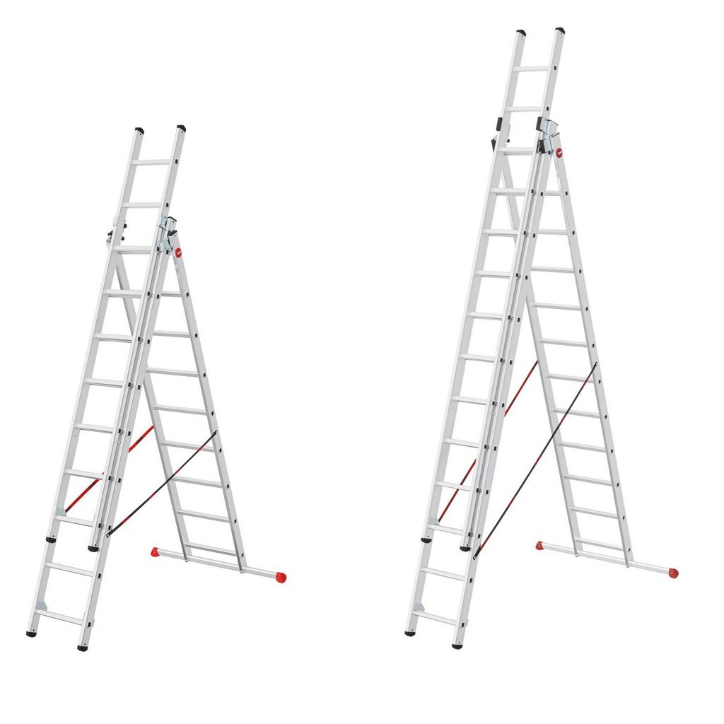 Hailo HobbyStep combi Mehrzweckleiter 3x9 Sprossen Produktbild 