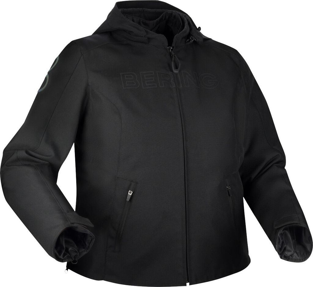Bering Warwick Queen Size wasserdichte Damen Motorrad Textiljacke, schwarz, 50
