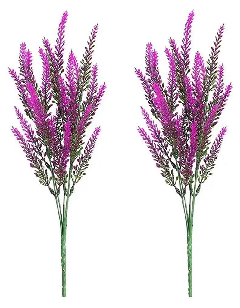 2 künstliche Blumen, hochwertige, leuchtende, mehrlagige Blumensträuße, die nicht verwelken oder verblassen, für die Dekoration von Zuhause und...