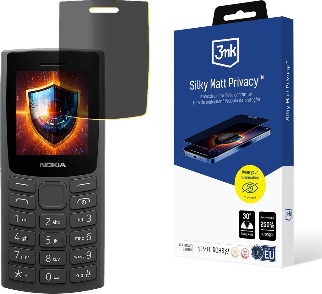 3Mk Silky Matt Privacy per Nokia 105 2023 - Pellicola Protettiva Opaca