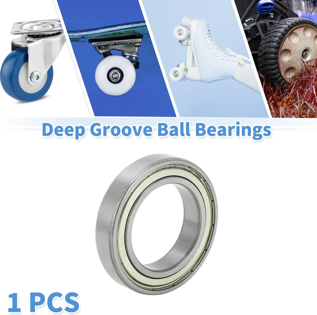 6010ZZ Rillenkugellager P0 50x80x16mm Geschmierte Lager Doppel-Metall-Dichtung Silberton Roller Skateboard Rad