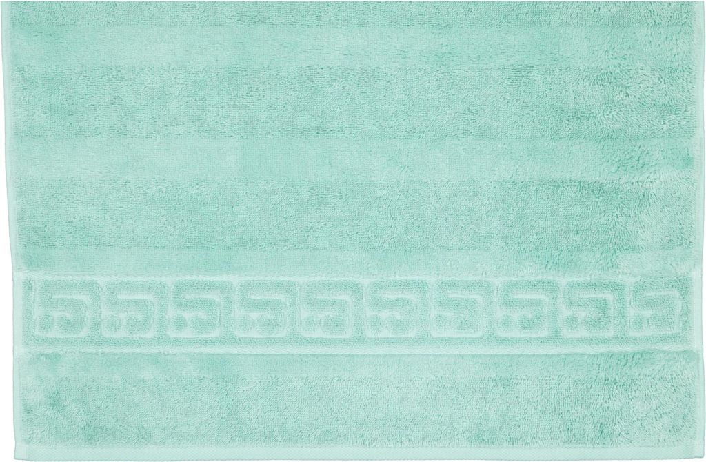 Cawö - Frottier Tuch mit Uni Muster in verschiedenen Farben (1001), Farbe:Agave (474), Größe:6 Gästetücher (30x50 cm)
