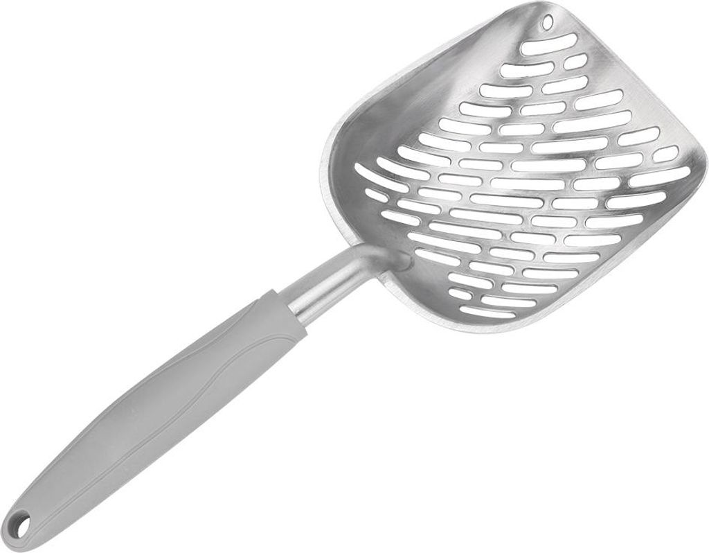 Streuschaufel aus Aluminiumlegierung fš¹r Haustiere, Katzen, Hunde und Welpen (grau)