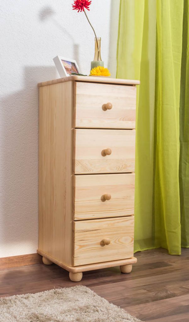 Kommode Kiefer massiv Vollholz natur Junco 146 – Abmessung 100 x 40 x 42 cm (H x B x T)