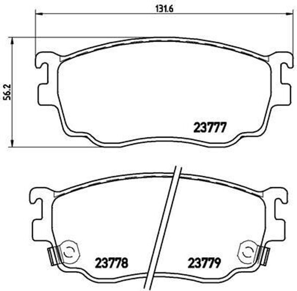 BREMBO P 49 026 - OE 1U1G3328Z Bremsbeläge für Premacy (CP)
