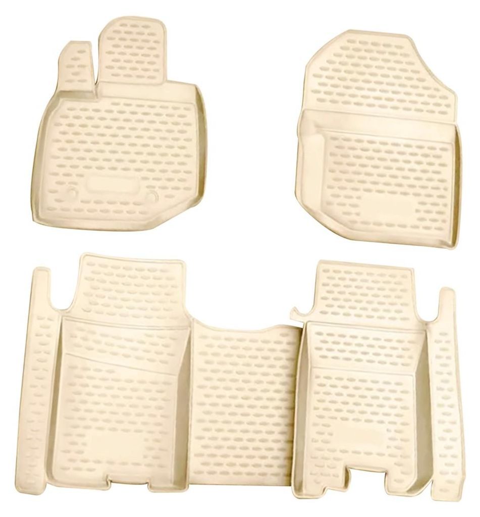 2008-2015 Honda Jazz Tapis de sol en caoutchouc beige 4 Image du produit 