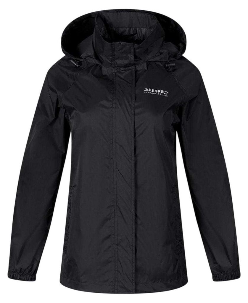 Respect - Jacke, wasserfest für Damen, Zum Falten MN790 (44 DE) (Schwarz)