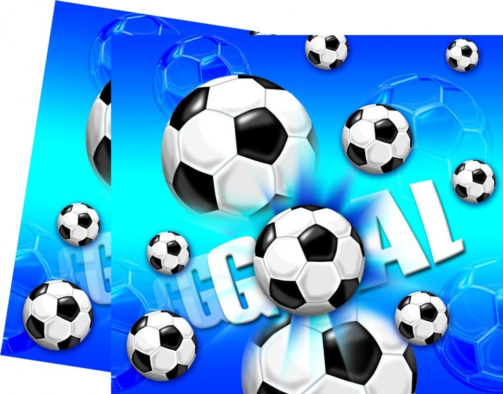 Fußball blau Tischdecke 120x180cm