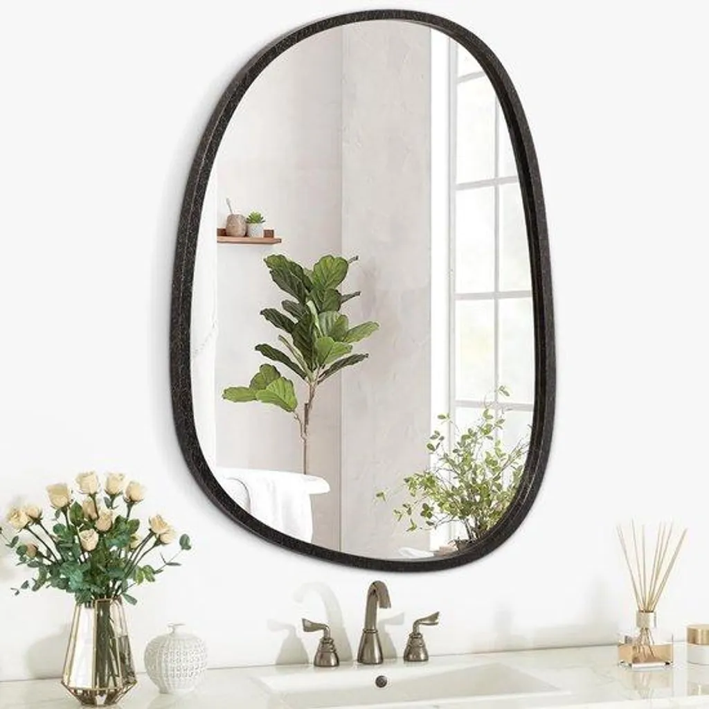 Miroir de salle de bains et salon asymétrique pour entrée et chambre