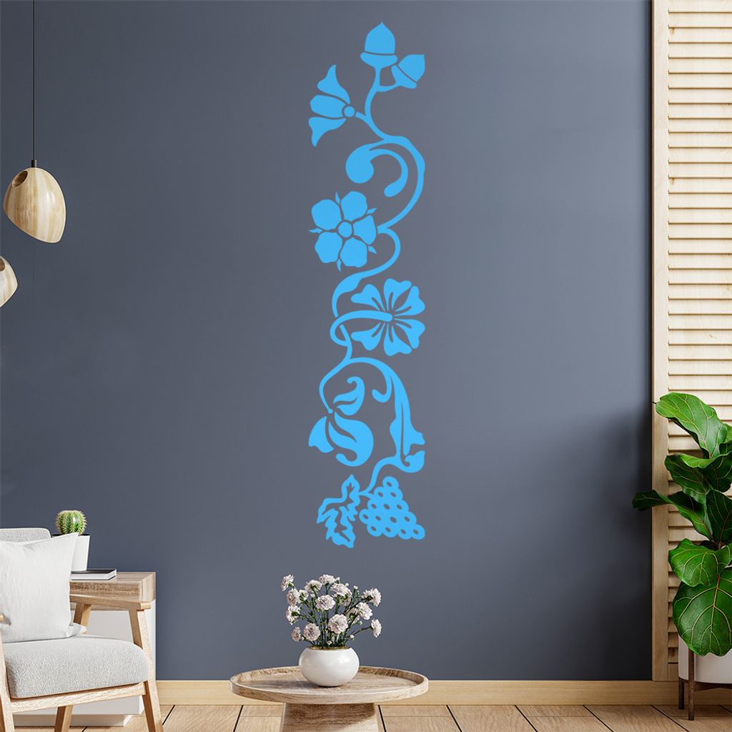 Eicheln - Trauben - Beeren Wandtattoo in 6 Größen - Wandaufkleber Wall Sticker - Dekoration, Küche, Wohnzimmer, Schlafzimmer, Badezimmer
