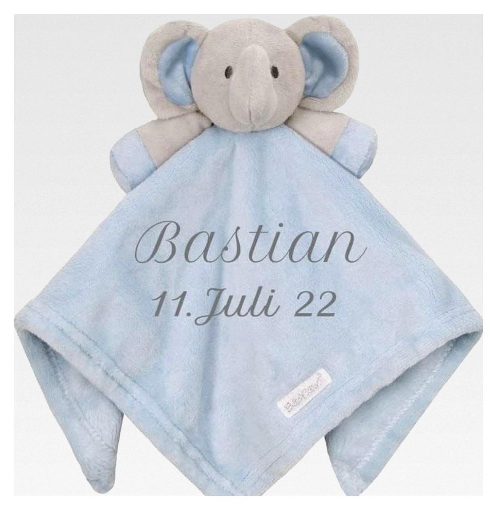 Kuscheltuch für Babys in verschiedenen Designs mit individueller Bestickung