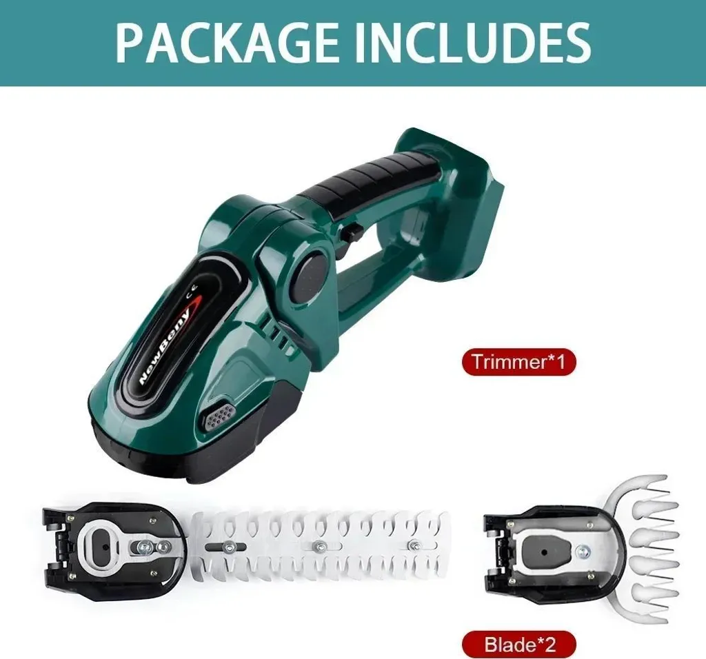 Taille-haie électrique sans fil pour couper sans effort herbes et haie