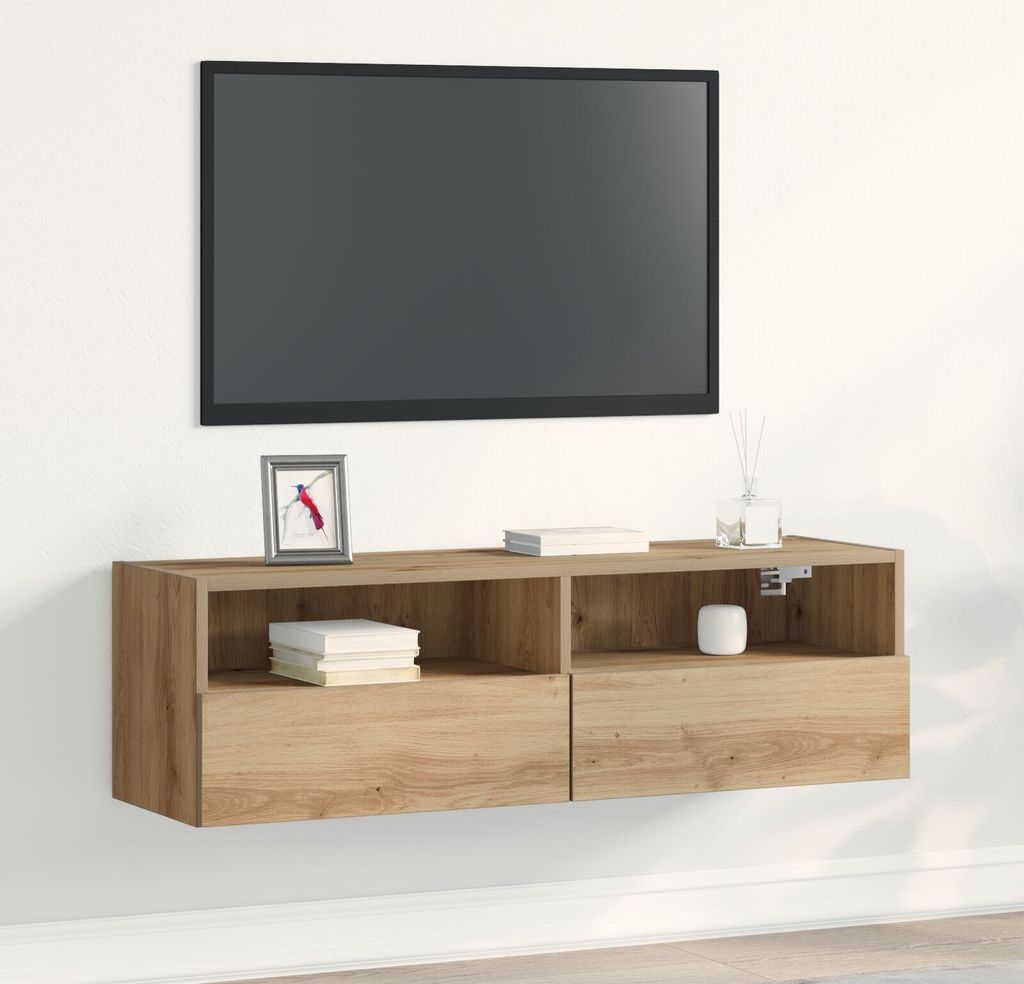Möbel TV-Wandschrank Artisan Eiche 100x30x30 cm Holzwerkstoff - TV-Schränke 862190