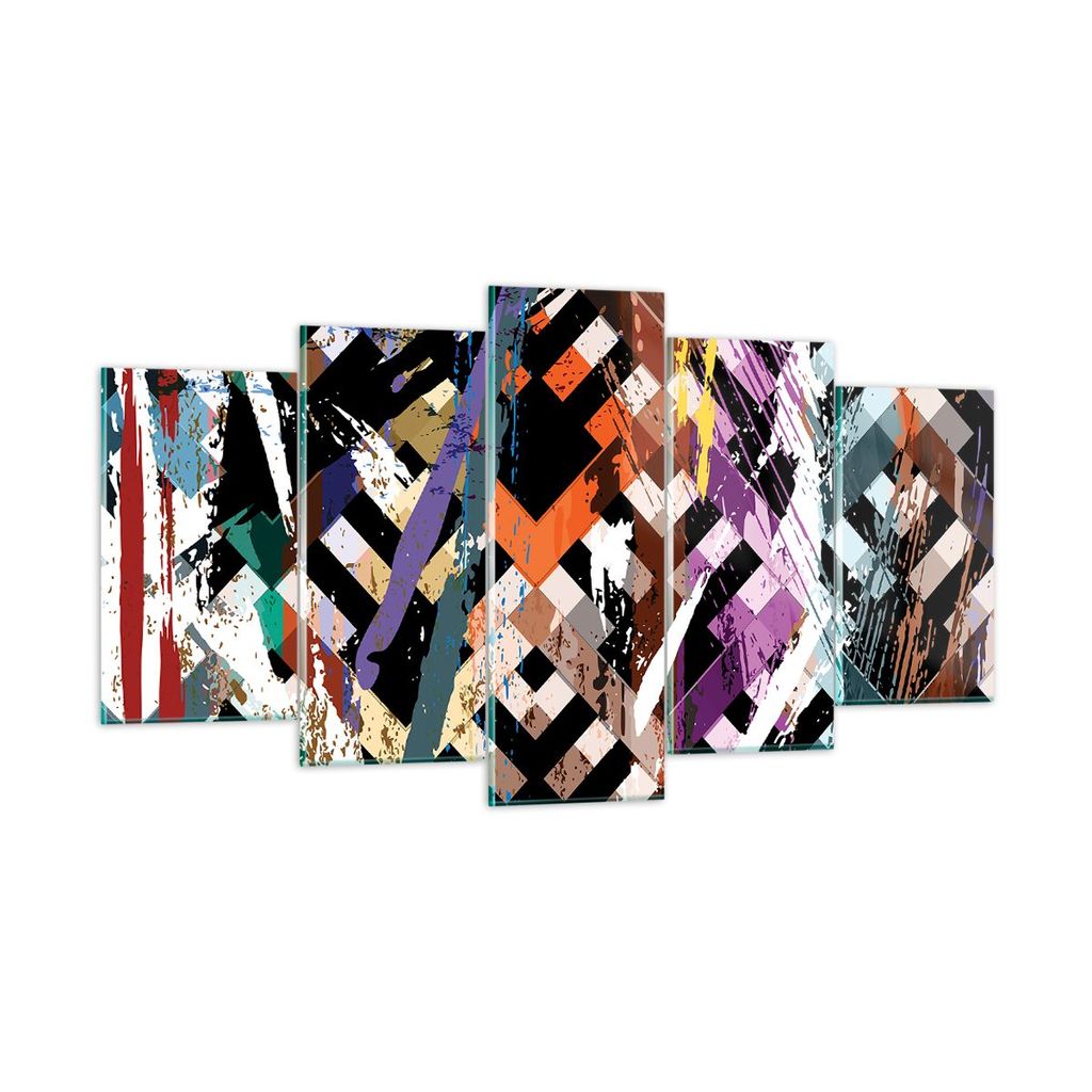 Bilder auf glas - Abstraktion modern - 160x85cm - Glasbilder - Wandbilder - Kunstdruck - zum Aufhängen bereit - Wanddekoration aus Glas - Glas Bil...