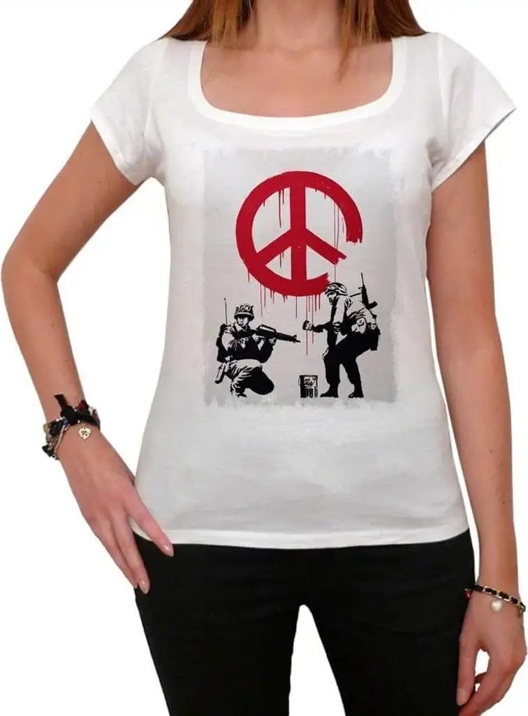 Damen Grafik T-Shirt Soldaten des Friedens – Soldiers Of Peace – Öko-Verantwortlich Vintage Jahrgang Kurzarm Lustige Druck Geburtstag Geschenk...