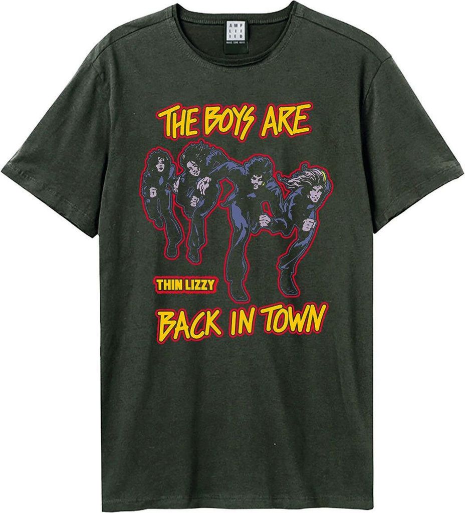 Amplified - "The Boys Are Back Cartoon" T-Shirt für Herren/Damen Uni GD2663 (XL) (Holzkohle)