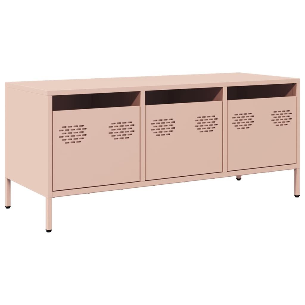 SYFAX TV-Schrank Rosa 101,5x39x43,5 cm Kaltgewalzter Stahl