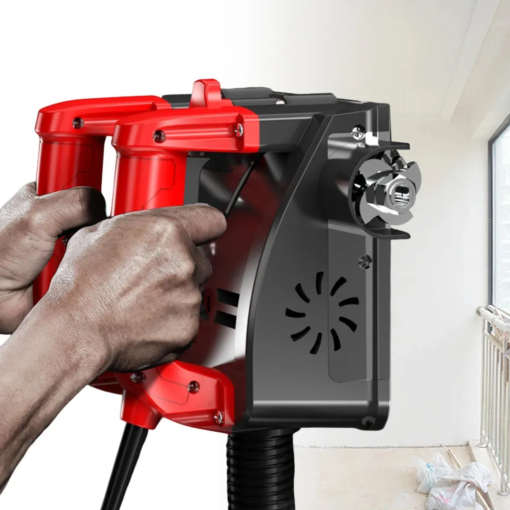Fraiseuse à béton 1200W 3000 tr/min avec kit de raclage mural rouge