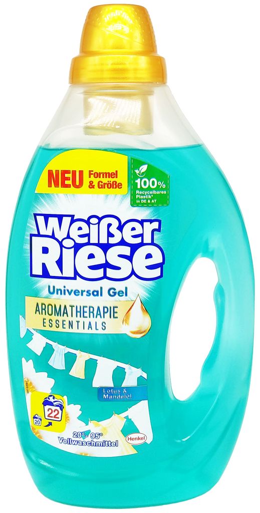 Weißer Riese Universal Gel LOTUS + MANDEL-ÖL 1,1L 22WL Flüssig-Waschmittel