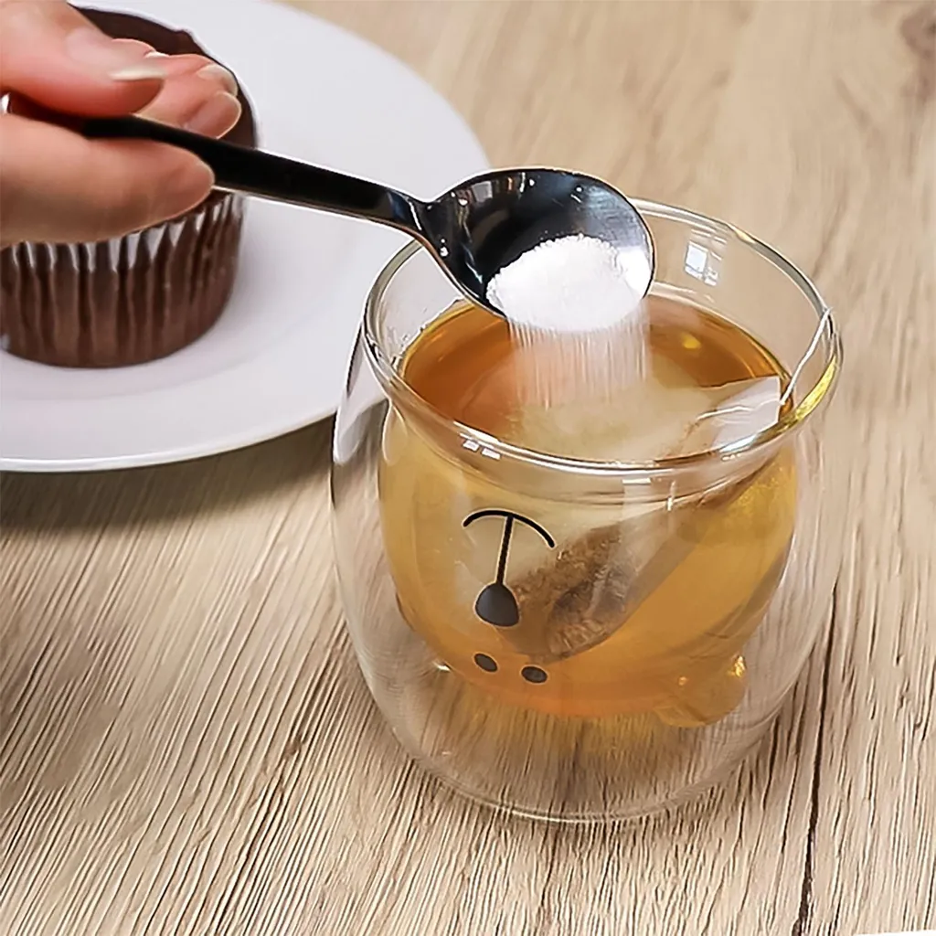 Set 4 Bicchieri Termici Orso 230ml Vetro Borosilicato Doppia Parete - 6