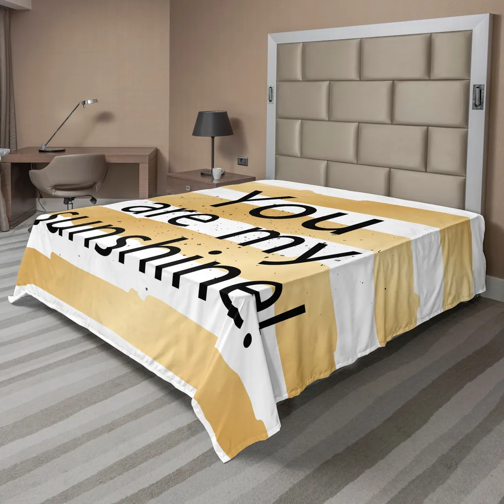 Drap de lit doux et hypoallergénique 244x205cm imprimé texte d'amour