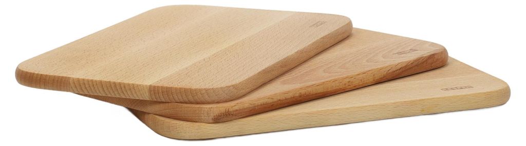 Kesper Frühstücksbrett 3er Set aus Buche, Braun, 23 x 15 x