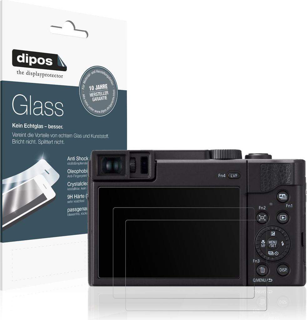 2x Schutzfolie für Sony ZV-E10 II matt - Anti-Shock 9H Folie dipos Glass Kunststoffglas