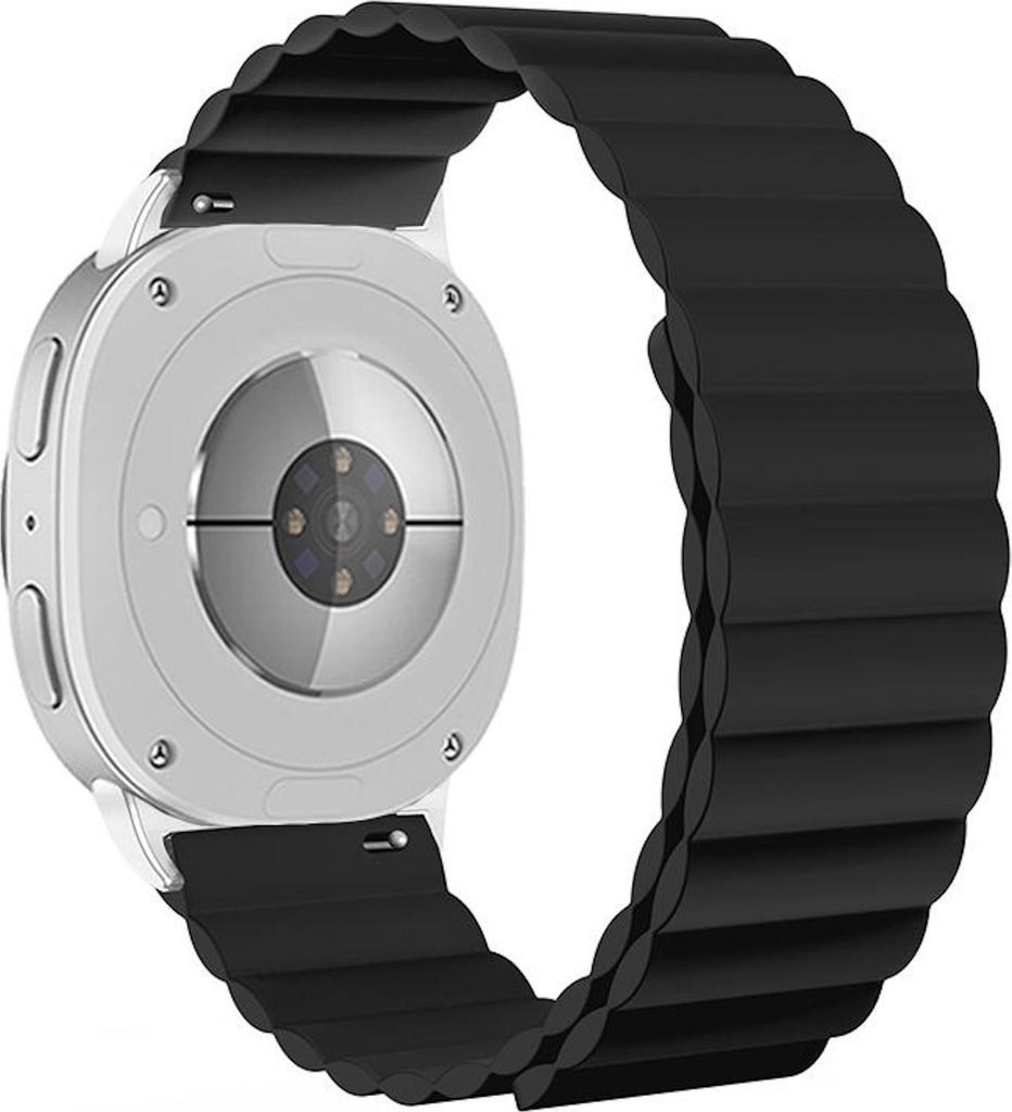 Magnetisches Silikon Armband für Samsung Galaxy Watch 8 / 8 Classic Schwarz