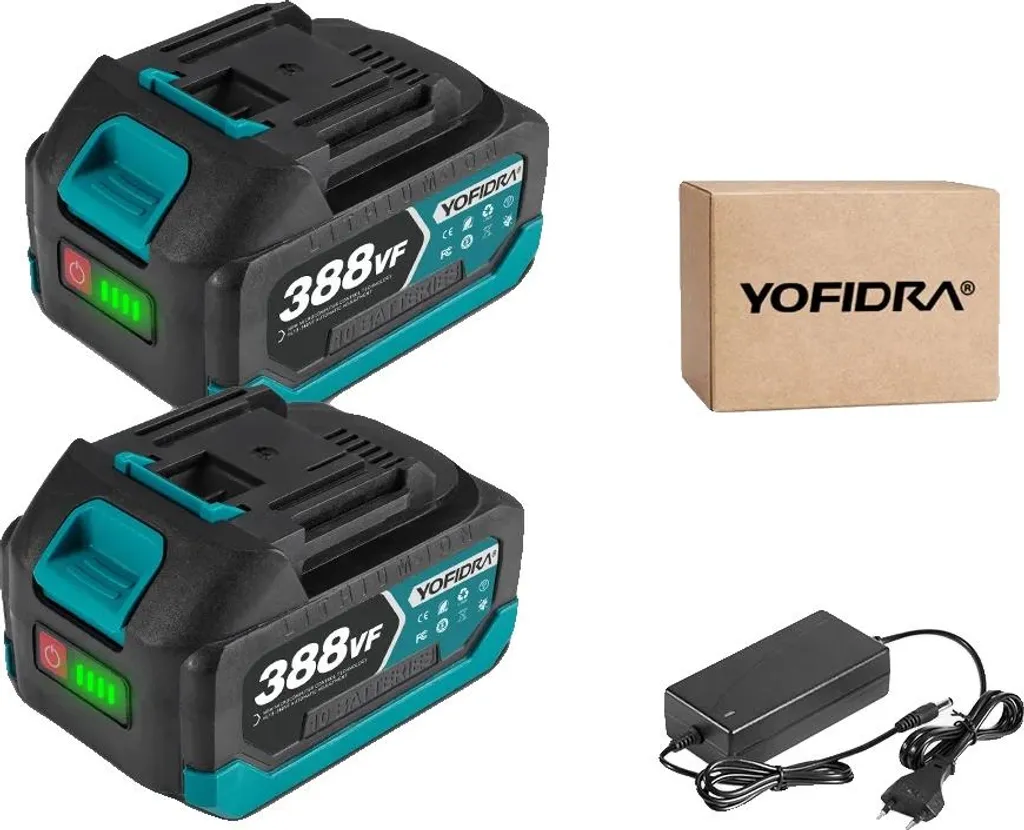 Batteria 18V 15000mAh 388VF-1 Litio Ricaricabile + Caricatore per Makita