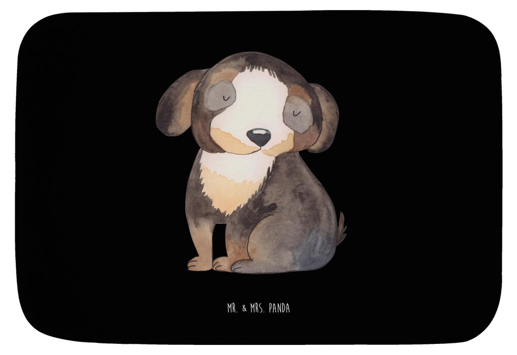 Mr. & Mrs. Panda duschmatte Hund Entspannen - Schwarz - Geschenk, Liebe, Badteppich, Badematte, Sprüche, Hundeliebe, Entspannt, Badvorleger, badez...