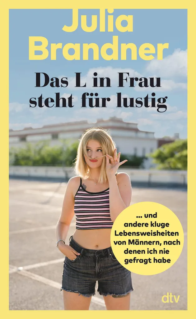 T-shirt humour femme Das L in Frau steht für lustig en coton blanc