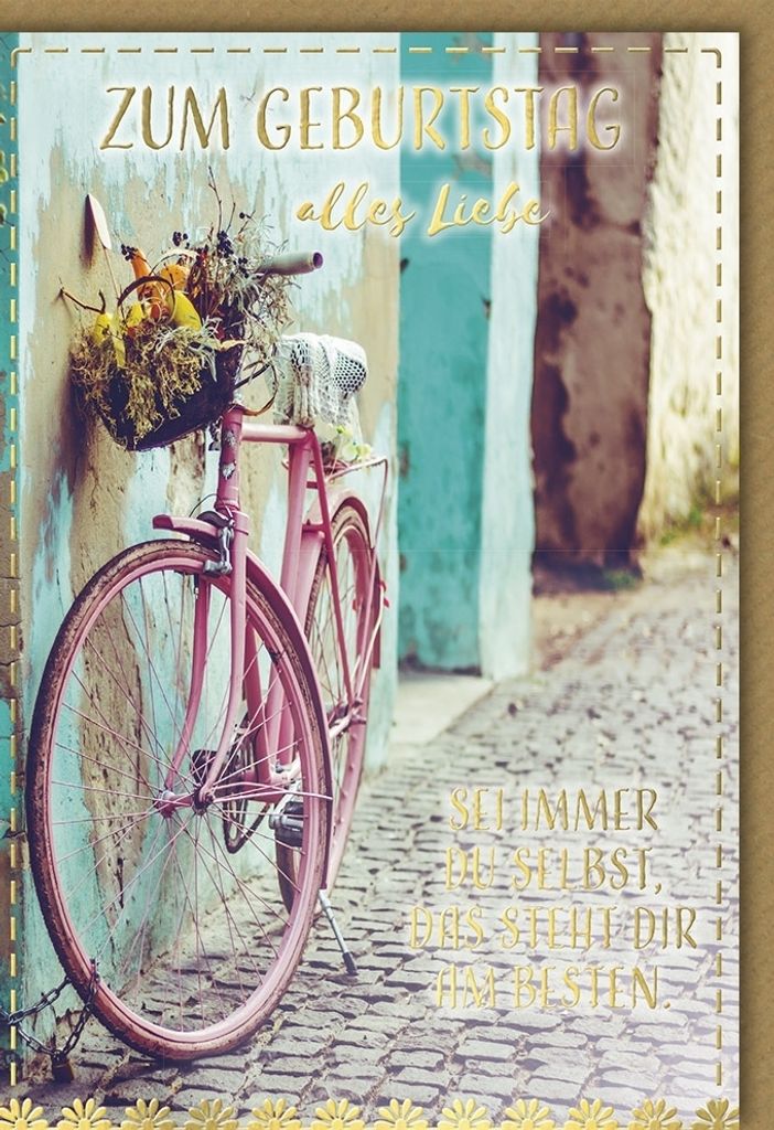 Geburtstag - Glückwunschkarte im Format 11,5 x 17 cm mit Umschlag