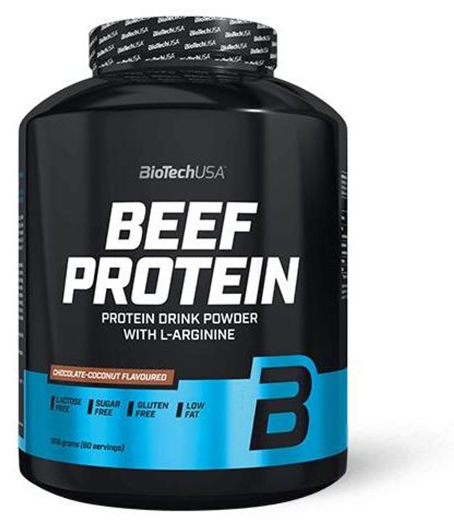 BioTech USA Beef Protein 1816g Dose Erdbeere Produktbild 
