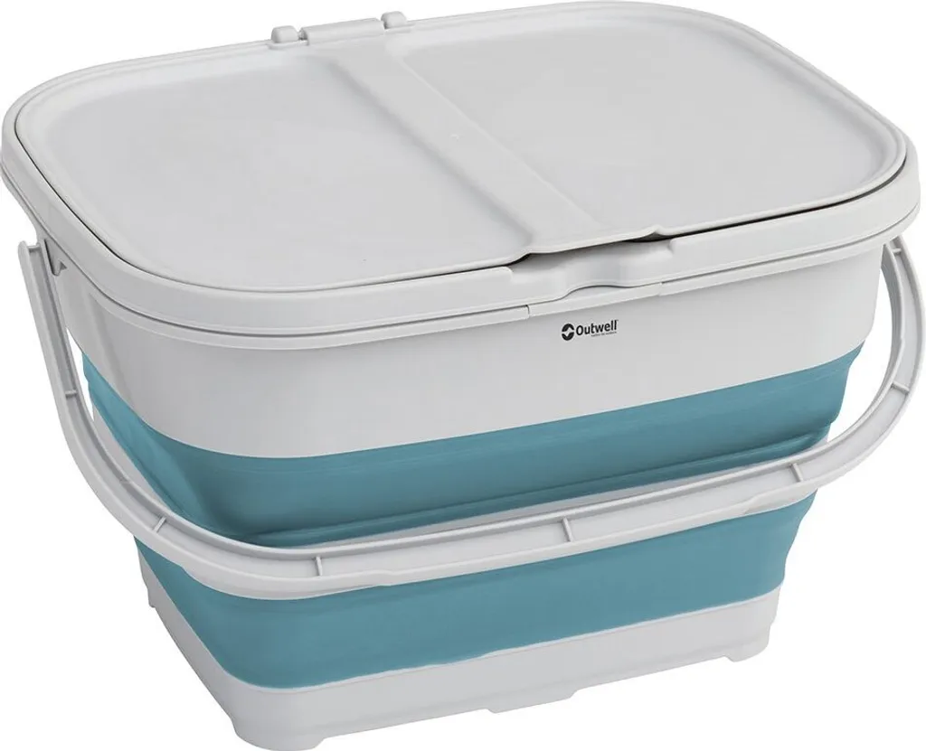 Seau Pliable Outwell pour Vaisselle et Camping - Transparent et Compact