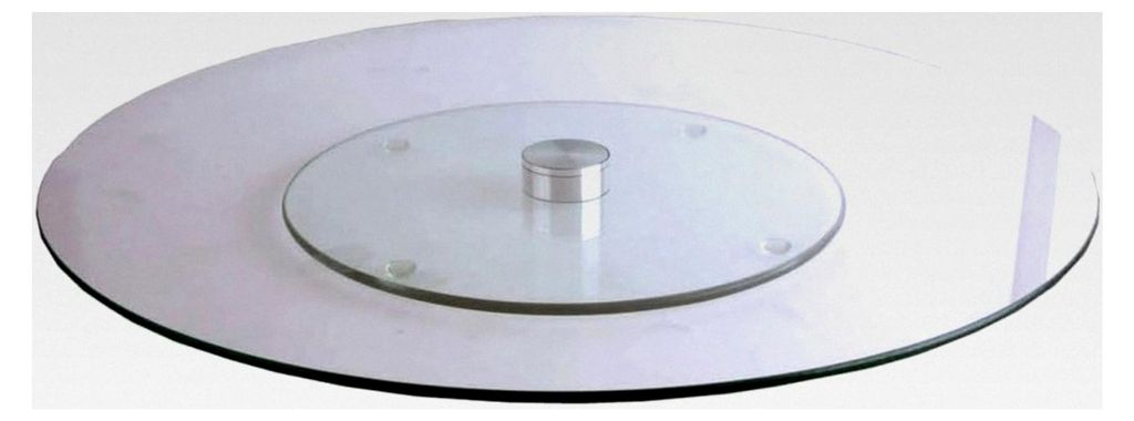 Drehteller aus Glas Servierplatte Ø 30cm