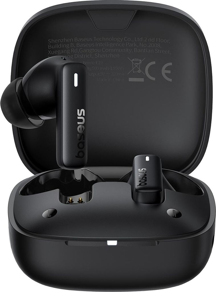 BASEUS wireless earphones bluetooth TWS E19 black Obrázek produktu 
