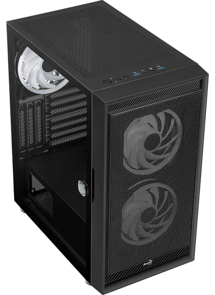Boîtier PC Configuration Gaming AeroCool Graphite v3 Noir Compact