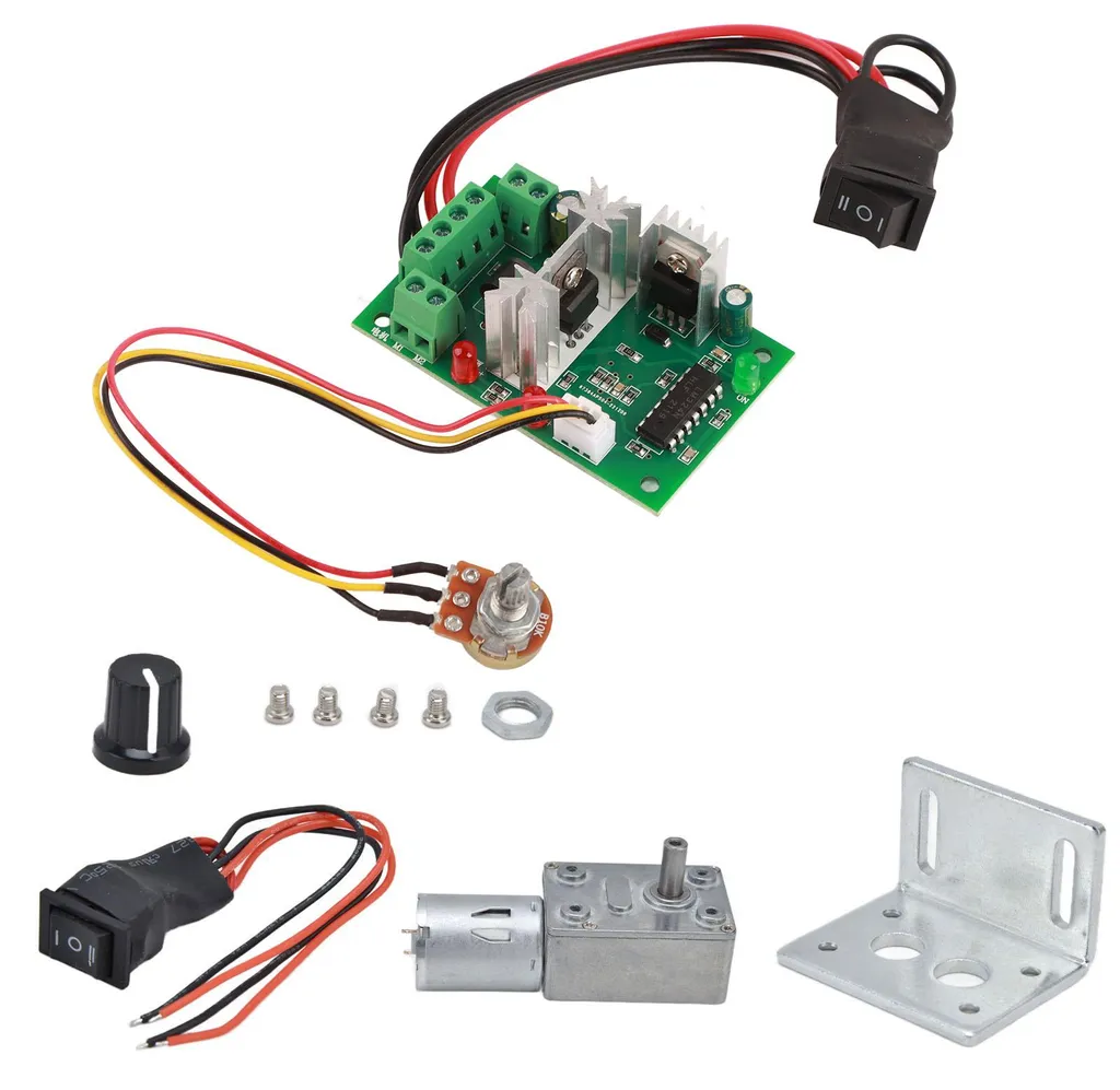 Moteur pour automatisme 12V 50RPM JGY370 avec kit de réglage de vitesse