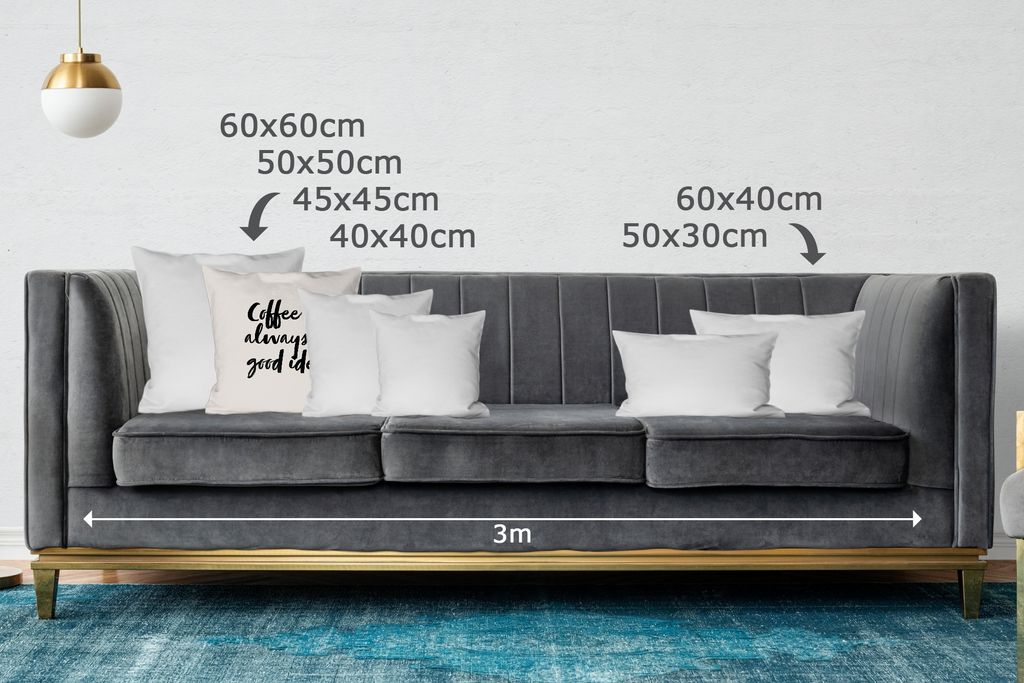 MuchoWow Zierkissen Sofakissen Wohnzimmer Dekokissen 50x50 cm Zitate - Kaffee ist immer eine gute Idee - Sprichwörter - Kaffee - Komfort - Sofak...