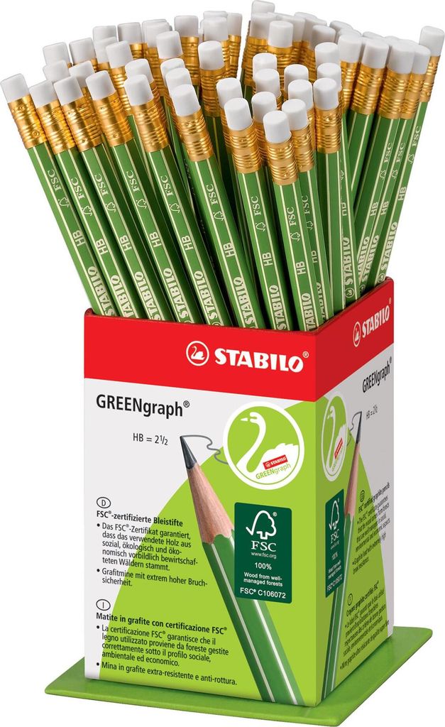 STABILO Bleistift GREENgraph Härtegrad: HB 60er Display mit Produktbild 