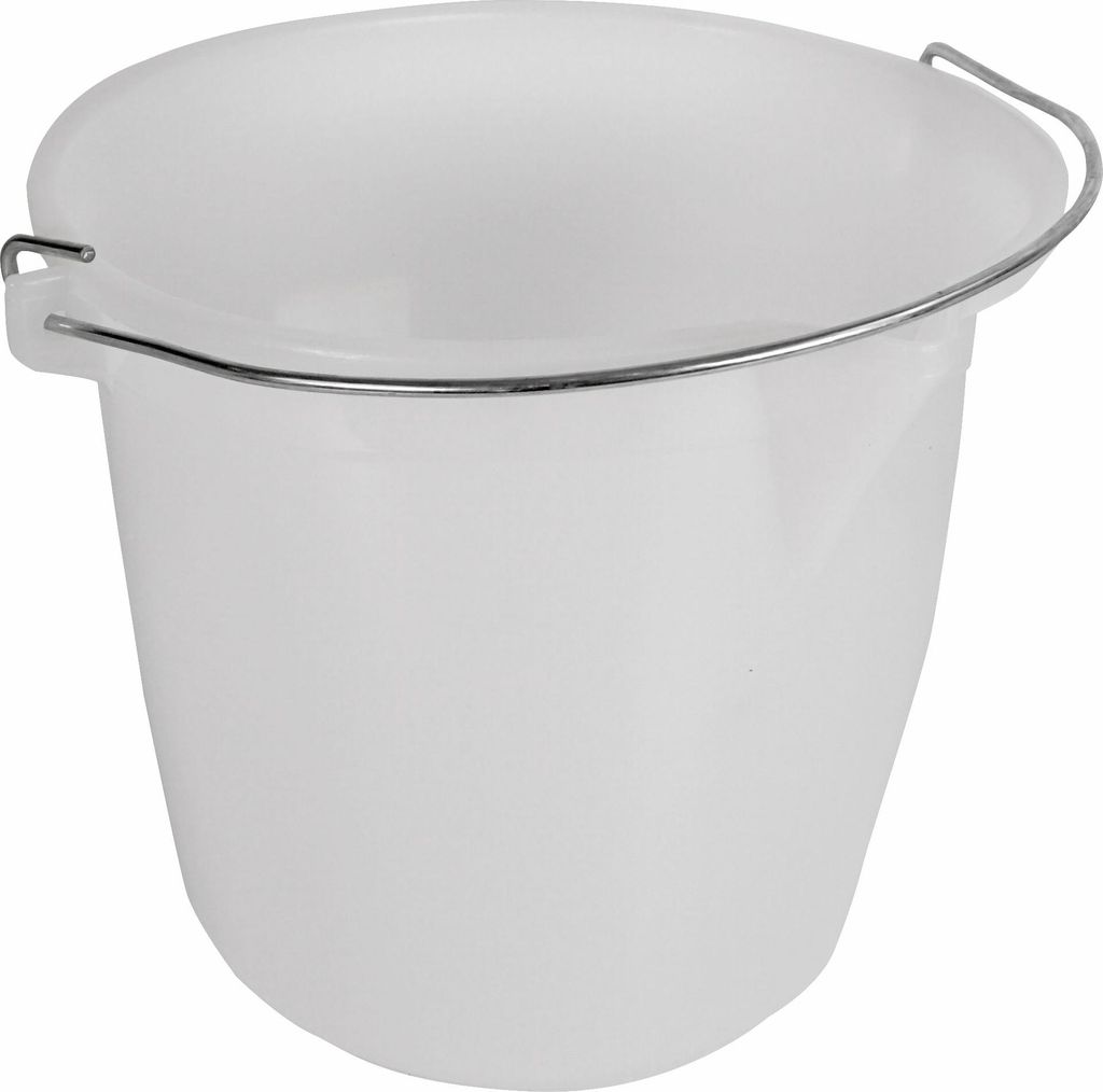 Lebensmittelechter Ausguss-Eimer 25 Liter ungefärbter Kunststoff (PE) weiß