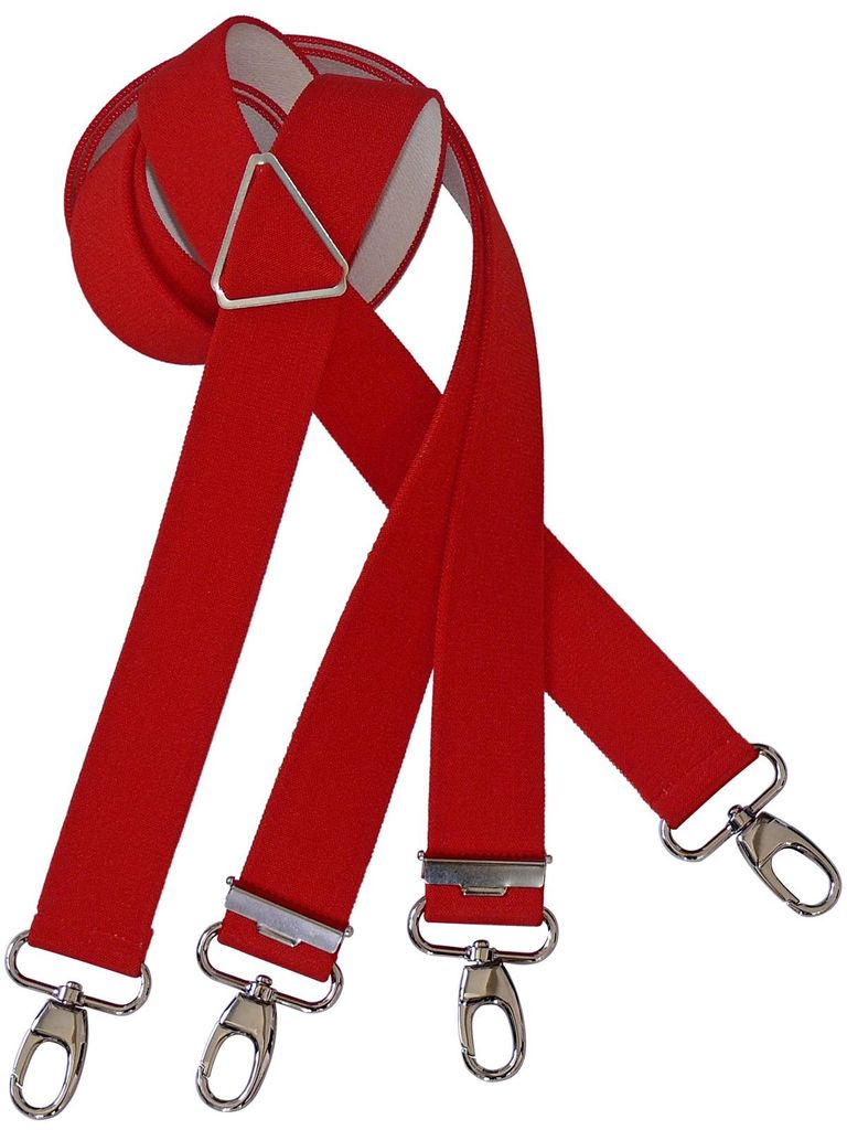 Hosenträger mit Karabinerhaken und Metallkreuz Produktbild 