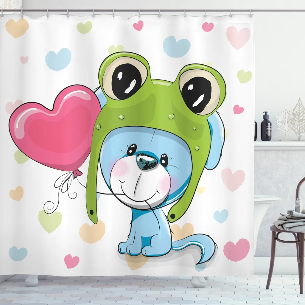 ABAKUHAUS Tenda Doccia Cane Rana 175x240cm | Antimuffa e Impermeabile