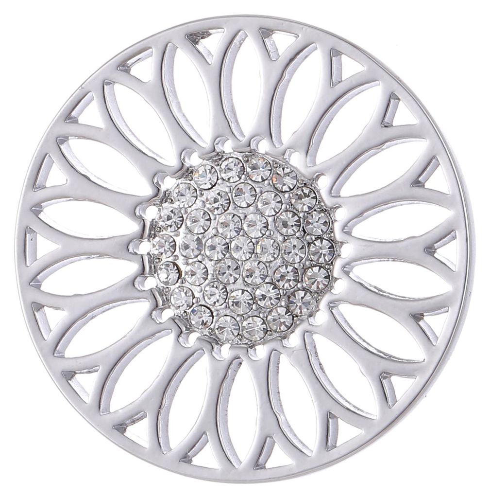 Morella Damen Coin 33 mm Sonnenblume silber Produktbild 