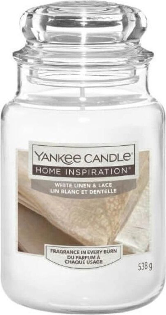 Bougie parfumée Home Inspiration large White Linen & Lace Image du produit 