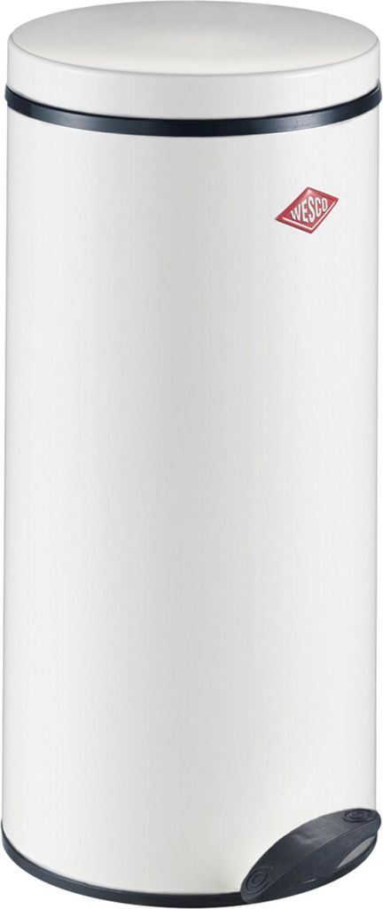 WESCO 127531-01 GASTRO Tretabfallsammler 127 in WEISS mit 22 Liter Volumen / Treteimer / Mülleimer