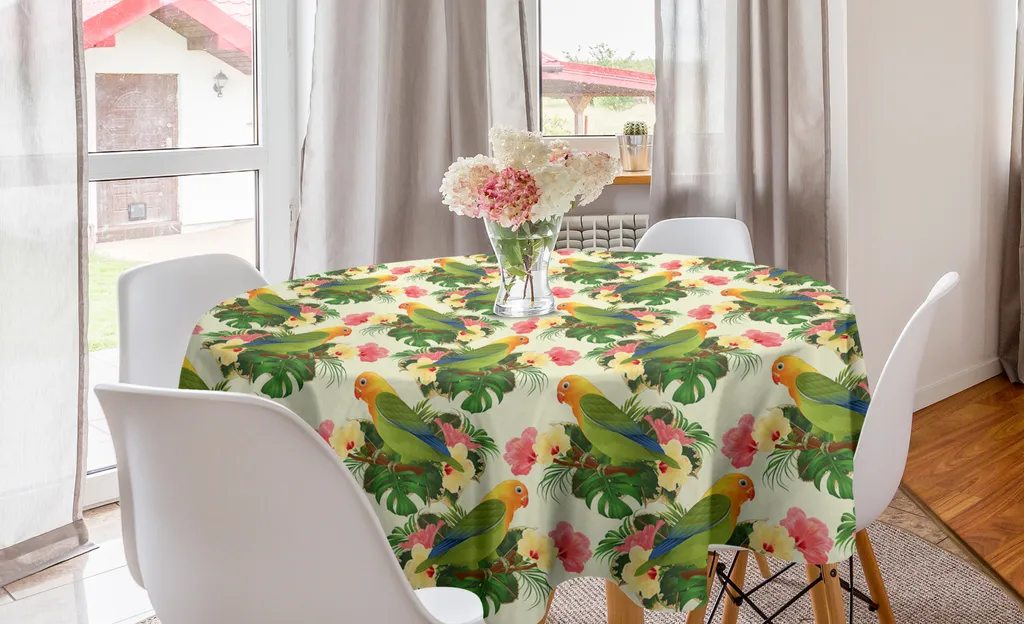 Tovaglia Rotonda Antimacchia 150 cm ABAKUHAUS Tropicale Cucina