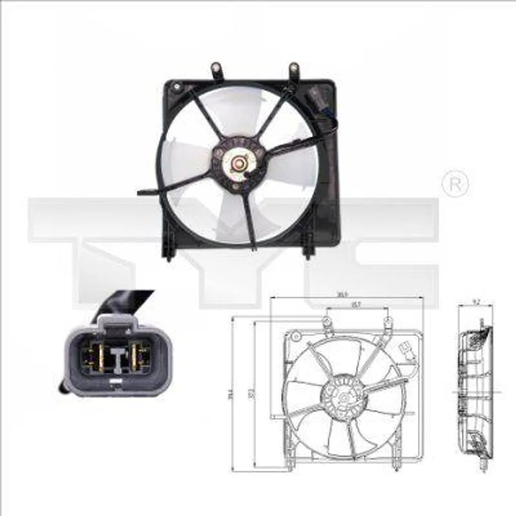 Ventilateur de Radiateur TYC 812-0001 pour Jazz - OE 19015PWAJ51