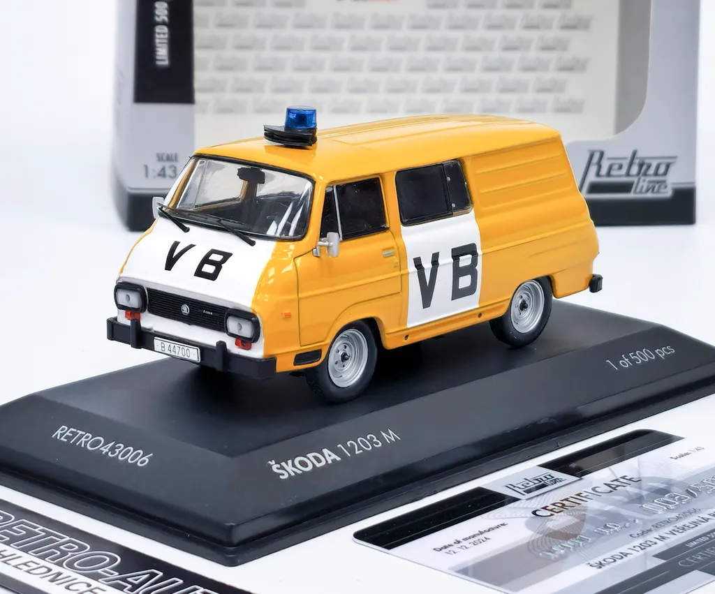 Miniature Automobile ŠKODA 1203 M Public Safety 1:43 - Modèle de Collection
